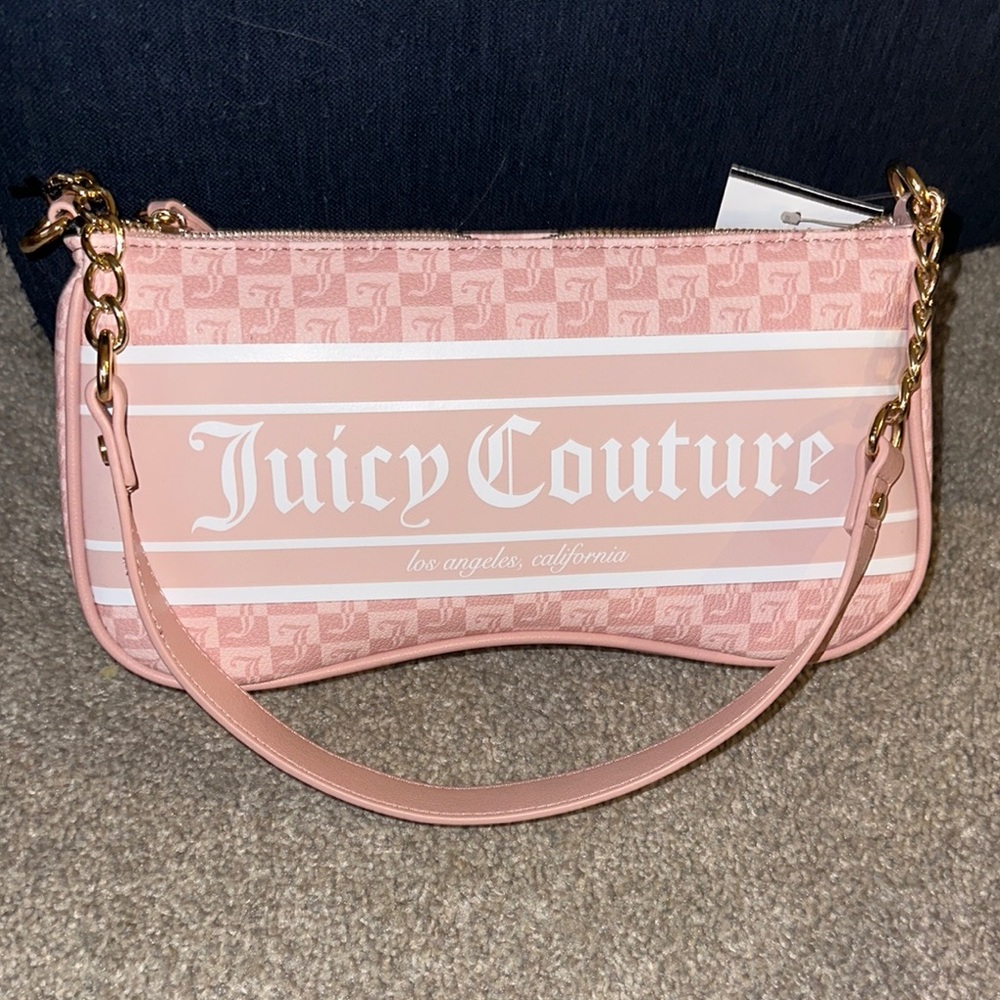Juicy Couture Pink Diamond Fashionista Monogram Shoulder Bag